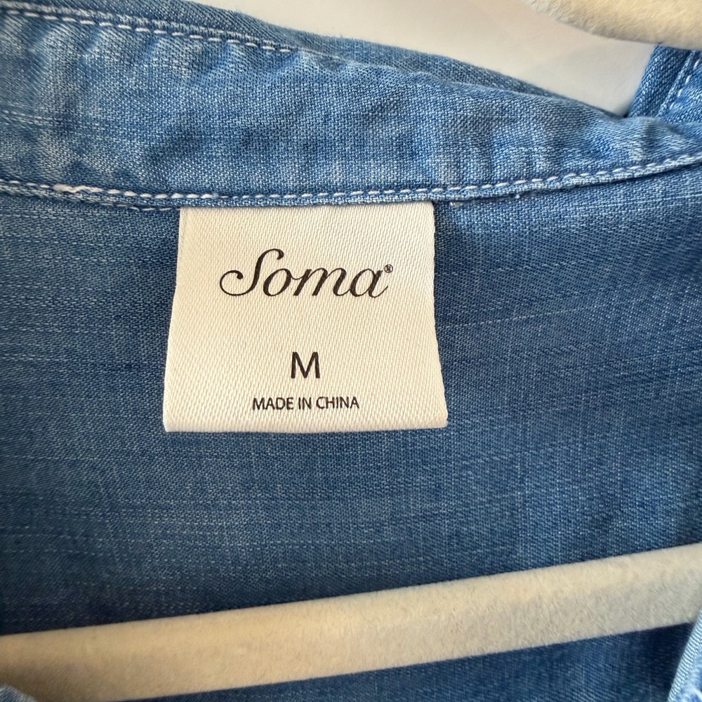 Soma Light Blue Chambray Shirt - Picture 3 of 5